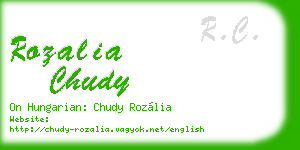 rozalia chudy business card